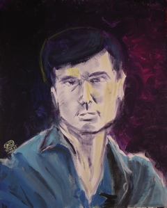 Self-portrait (blue and yellow)