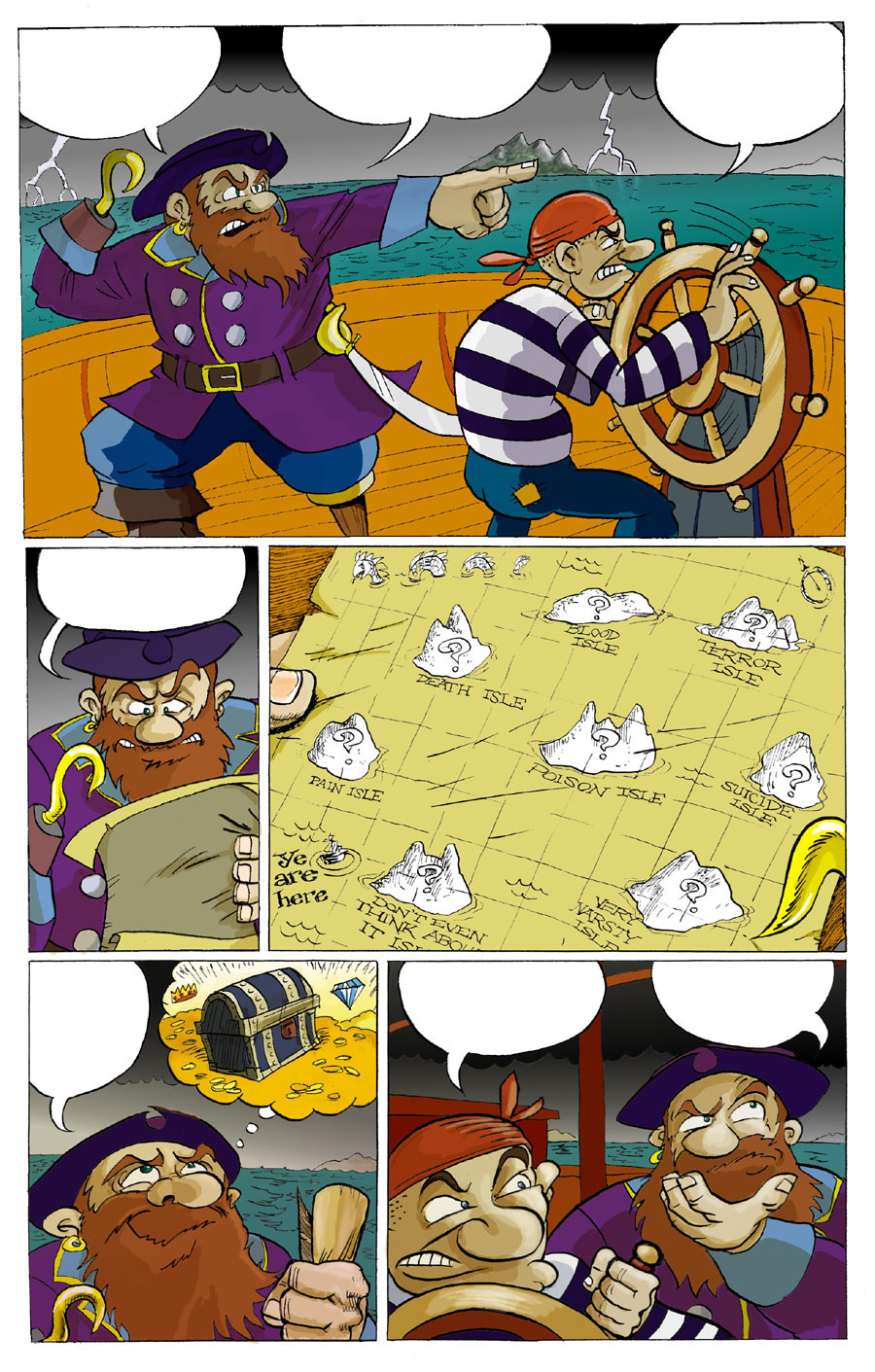 Comic Whispers 5, Pirates and map